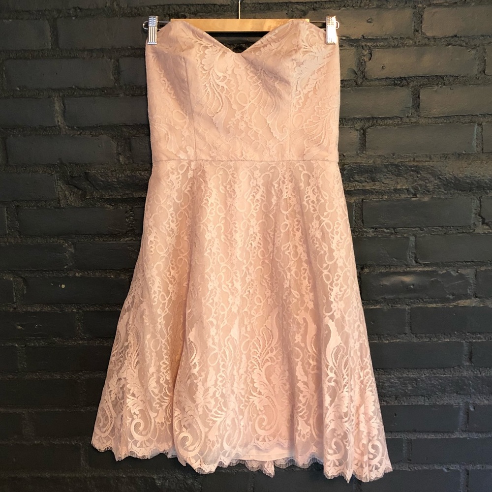 Beautiful Blush Pink Strapless Dress